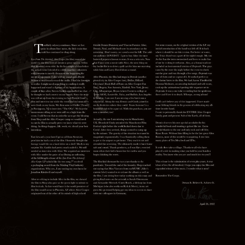 Alice Cooper Live From The Astroturf Inlay 9