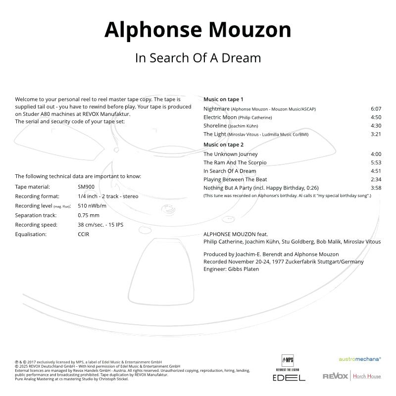 Alphonse Mouzon In Search Of A Dream Credits