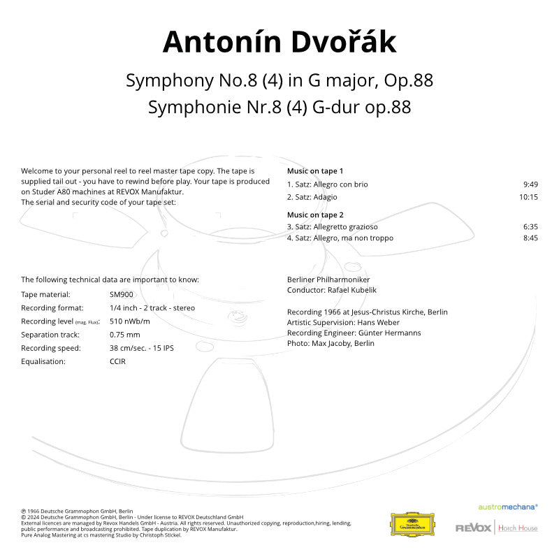 Antonin Dvorak Symphony No 8 Credits