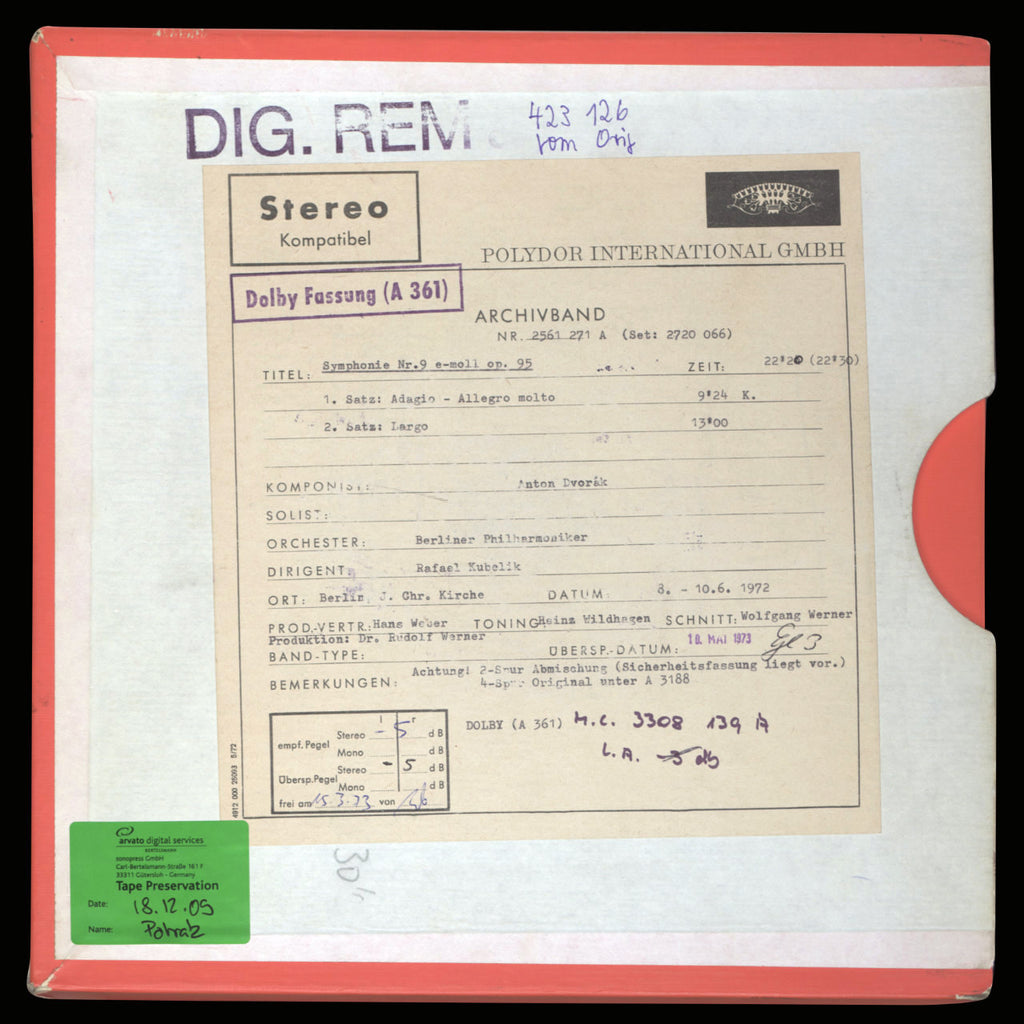 Antonin Dvorak Symphony No 9 From The New World Original Master Tape 1