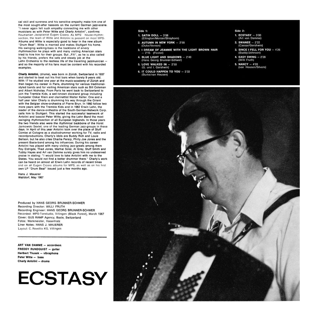 Art Van Damme Ecstasy Cover Backside