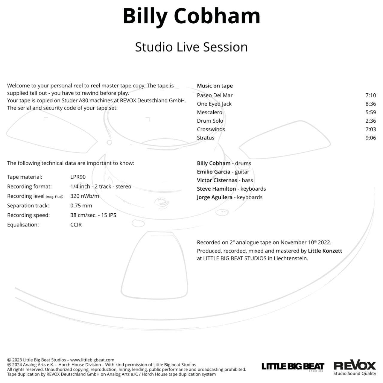 Billy Cobham - Studio Live Session