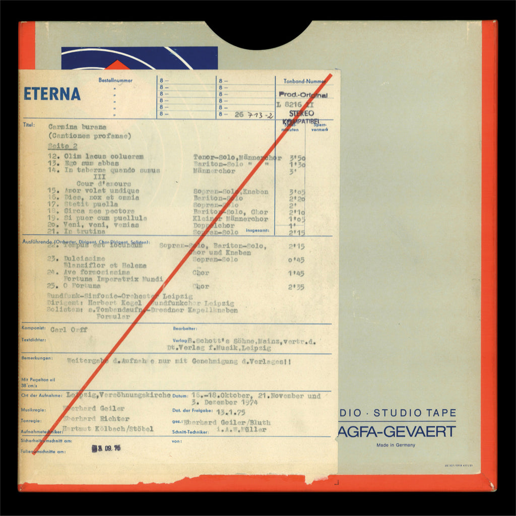Carl Orff Carmina Burana Original Master Tape 3