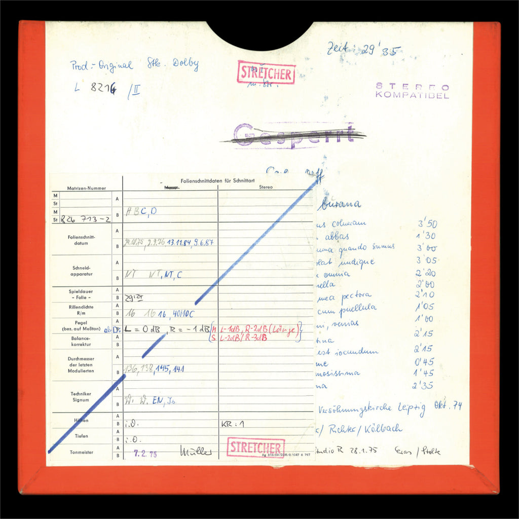 Carl Orff Carmina Burana Original Master Tape 4