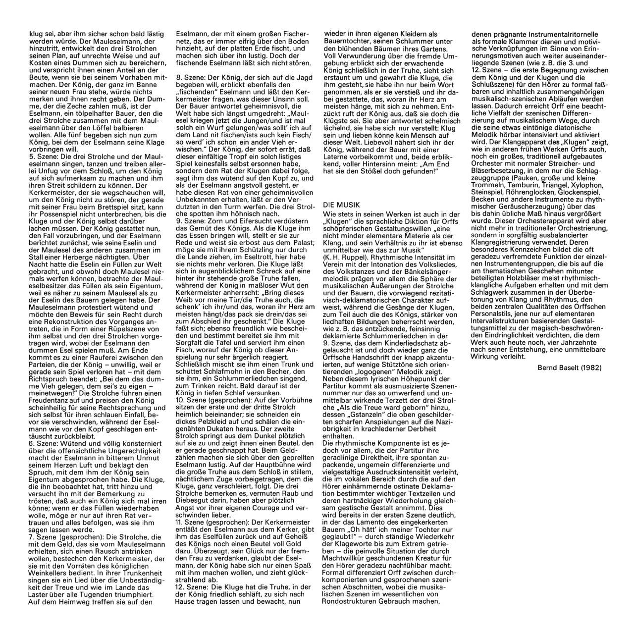 Carl Orff Die Kluge Inlay 2