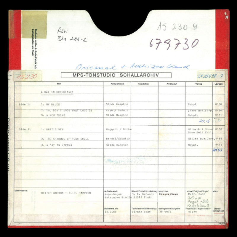 Dexter Gordon A Day In Copenhagen Original Master Tape