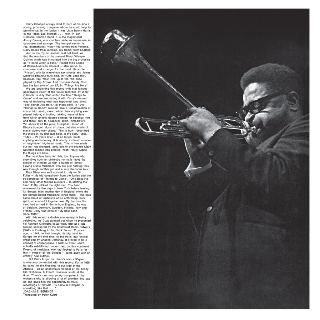 Dizzy Gillespie Reunion Big Band 20th and 30th Anniversary Inlay 1