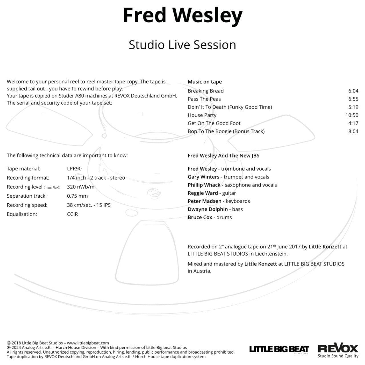 Fred Wesley - Studio Live Session