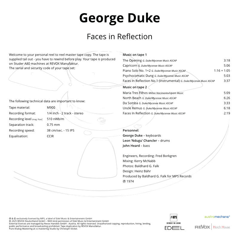 George Duke Faces In Reflection Credits