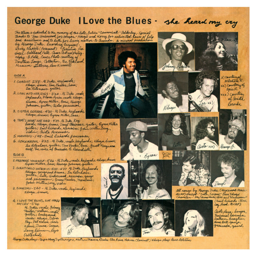 George Duke I Love The Blues, She Heard My Cry Cover Backside