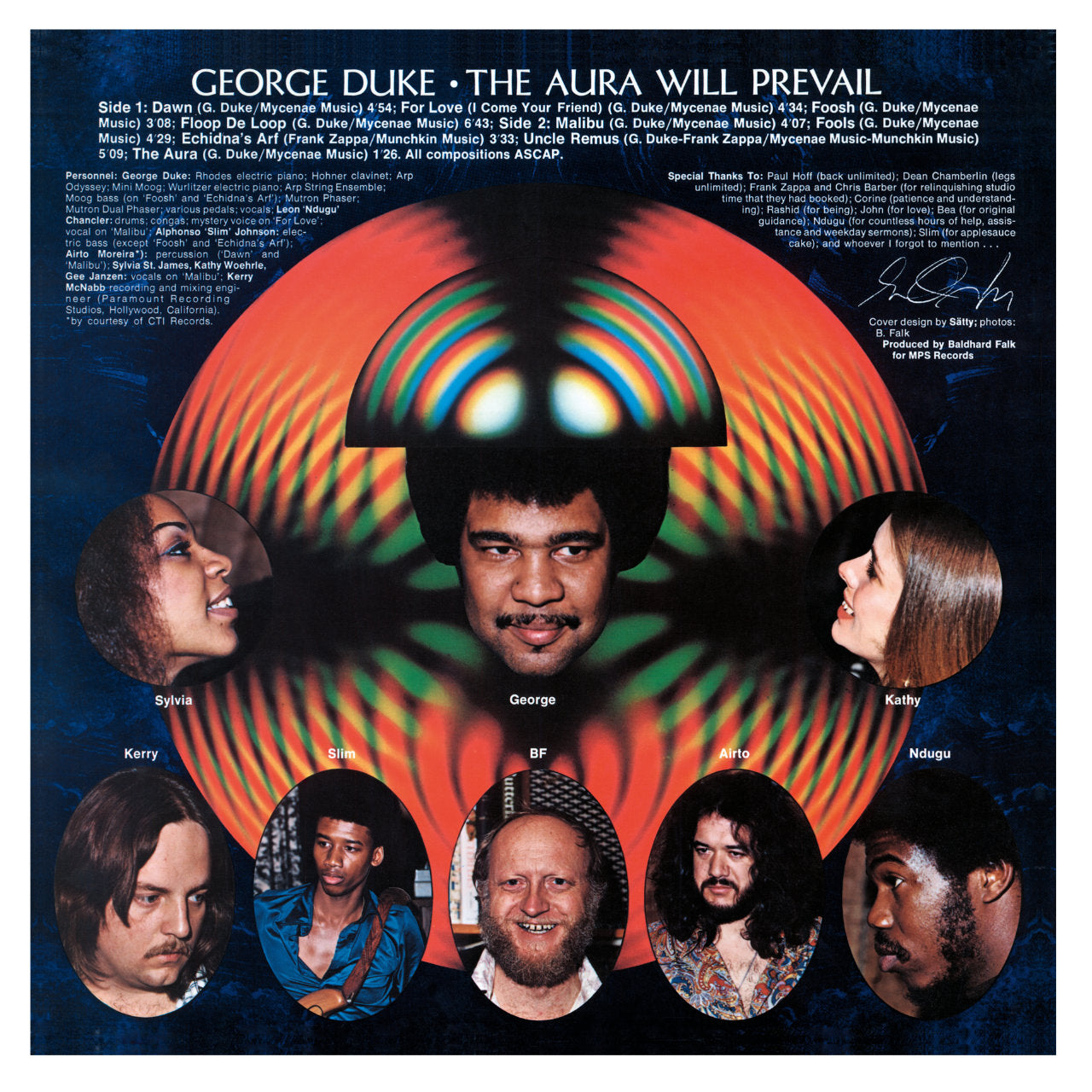 George Duke The Aura Will Prevail Cover Backside