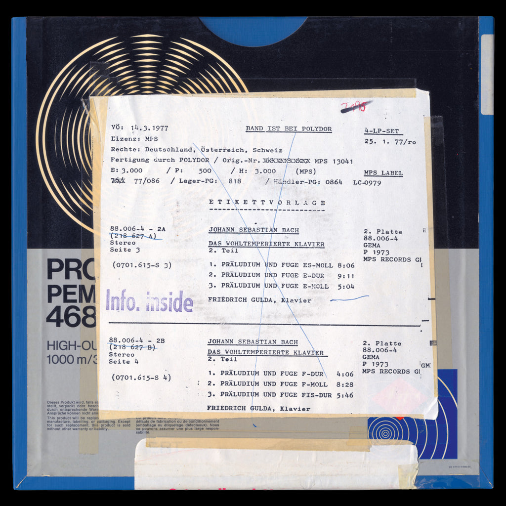 Friedrich Gulda Bach The Well-Tempered Clavier Original Master Tape 6