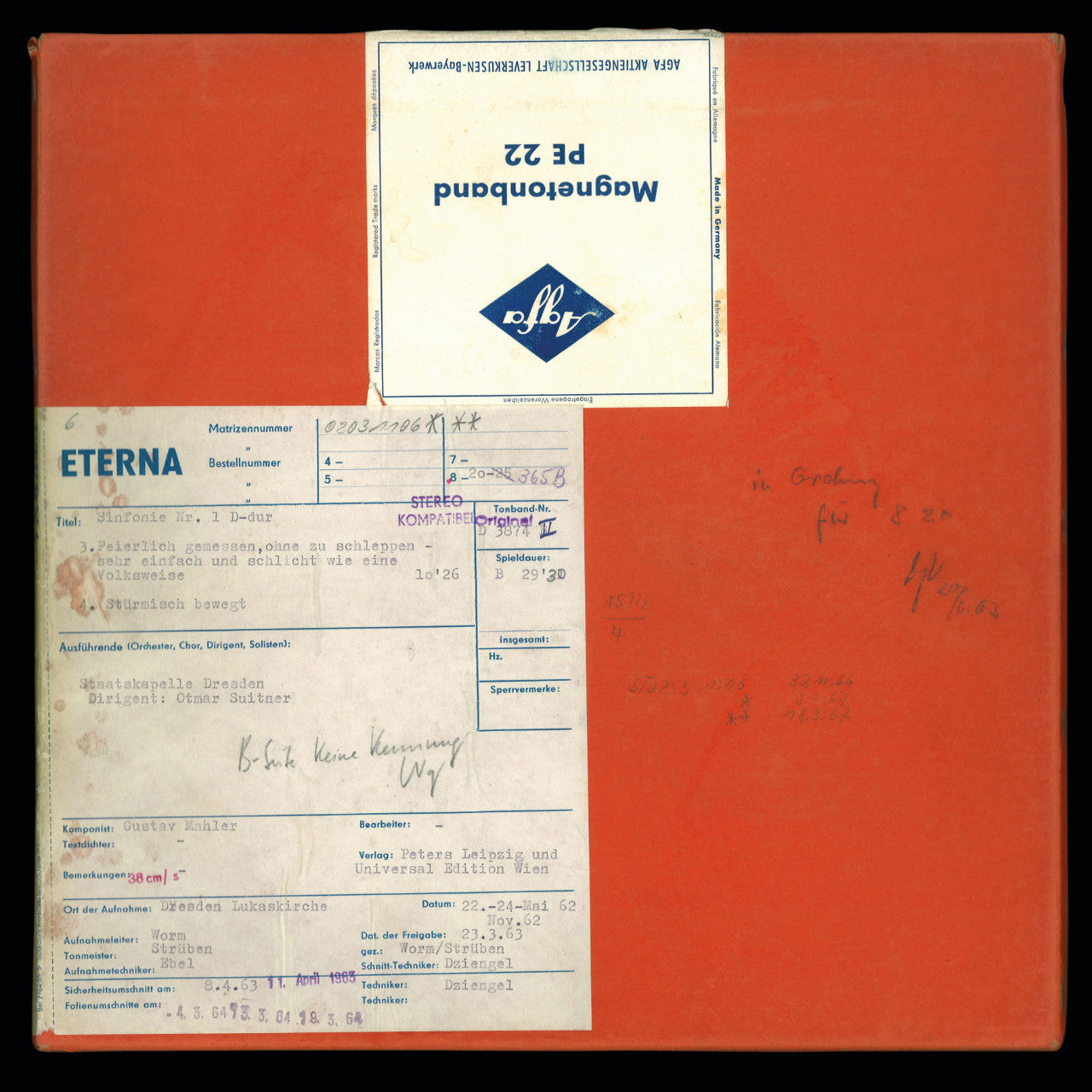 Gustav Mahler Symphony No. 1 Original Master Tape 3