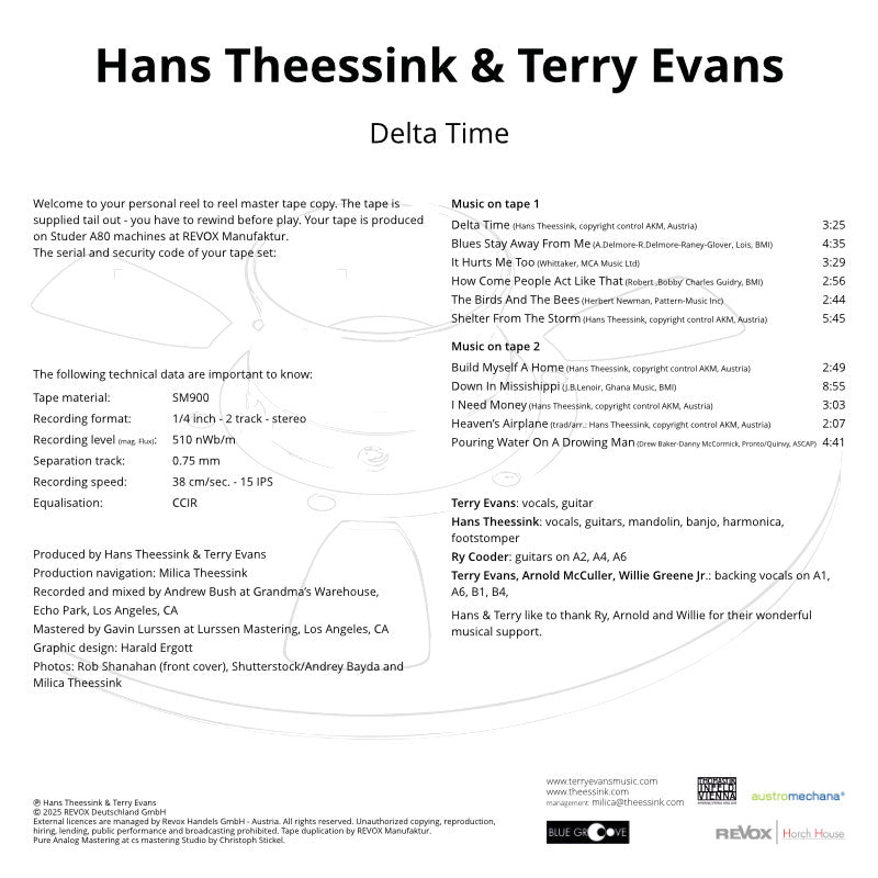 Hans Theessink and Terry Evans Delta Time Credits