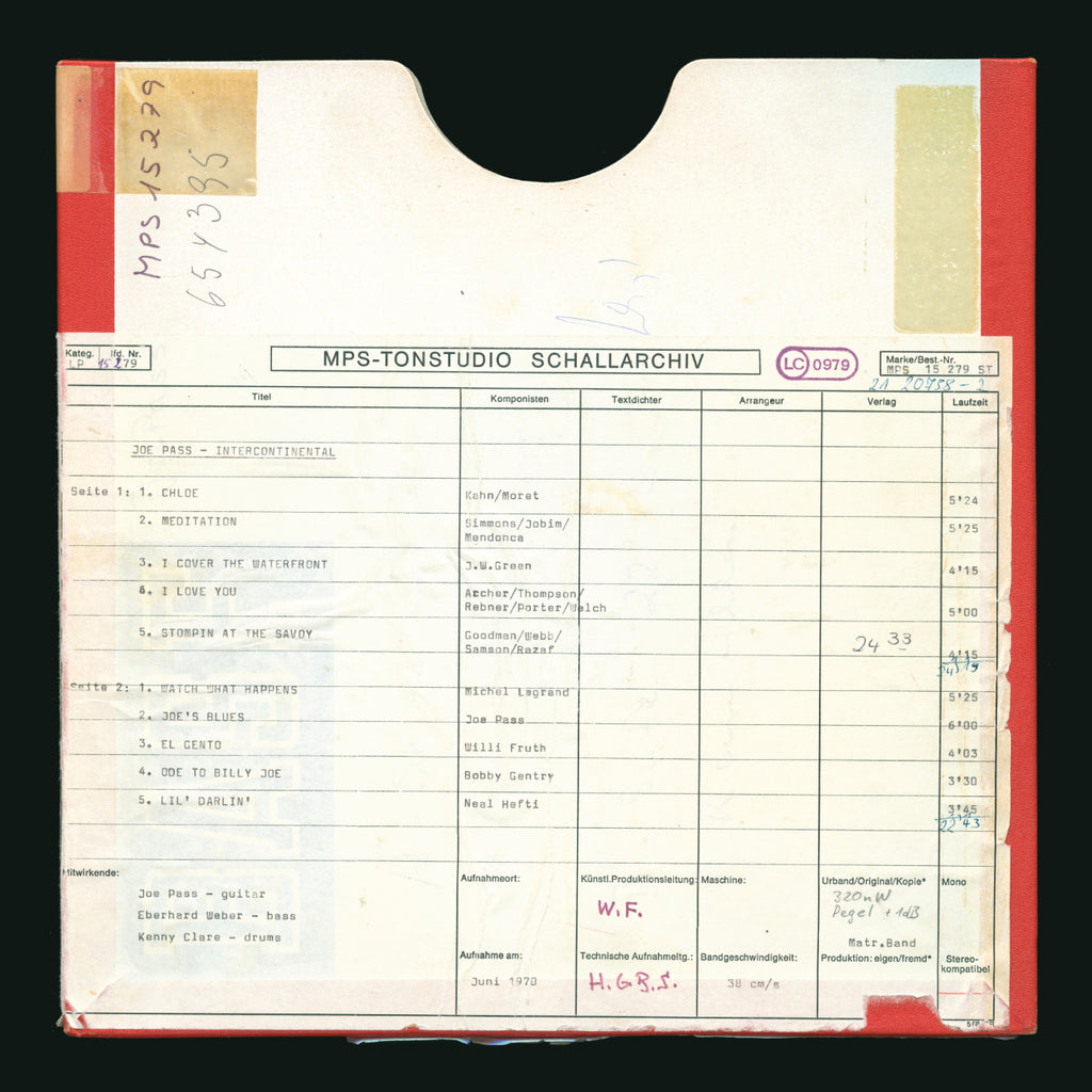 Joe Pass Intercontinental Original Master Tape