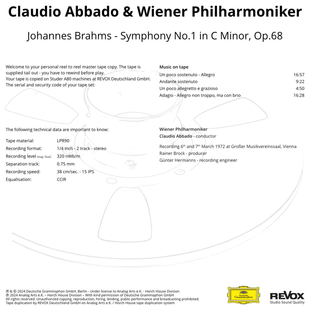 Claudio Abbado & The Vienna Philharmonics -  Brahms Symphony No. 1