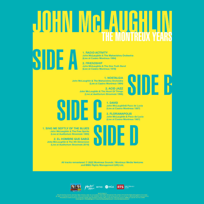 John McLaughlin The Montreux Years Cover Backside