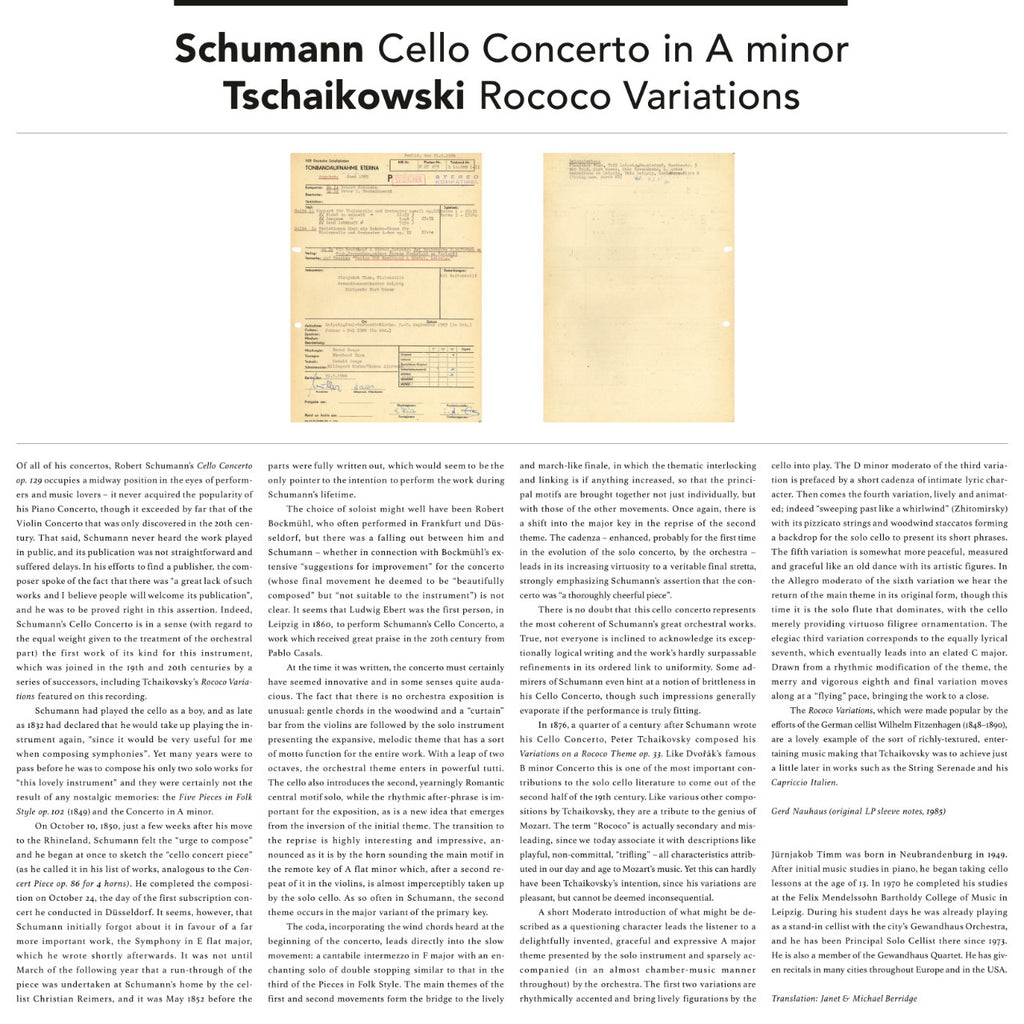Kurt Masur Schuhmann Tschaikowski Inlay