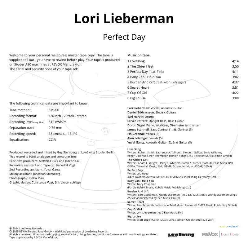 Lori Lieberman Perfect Day Credits