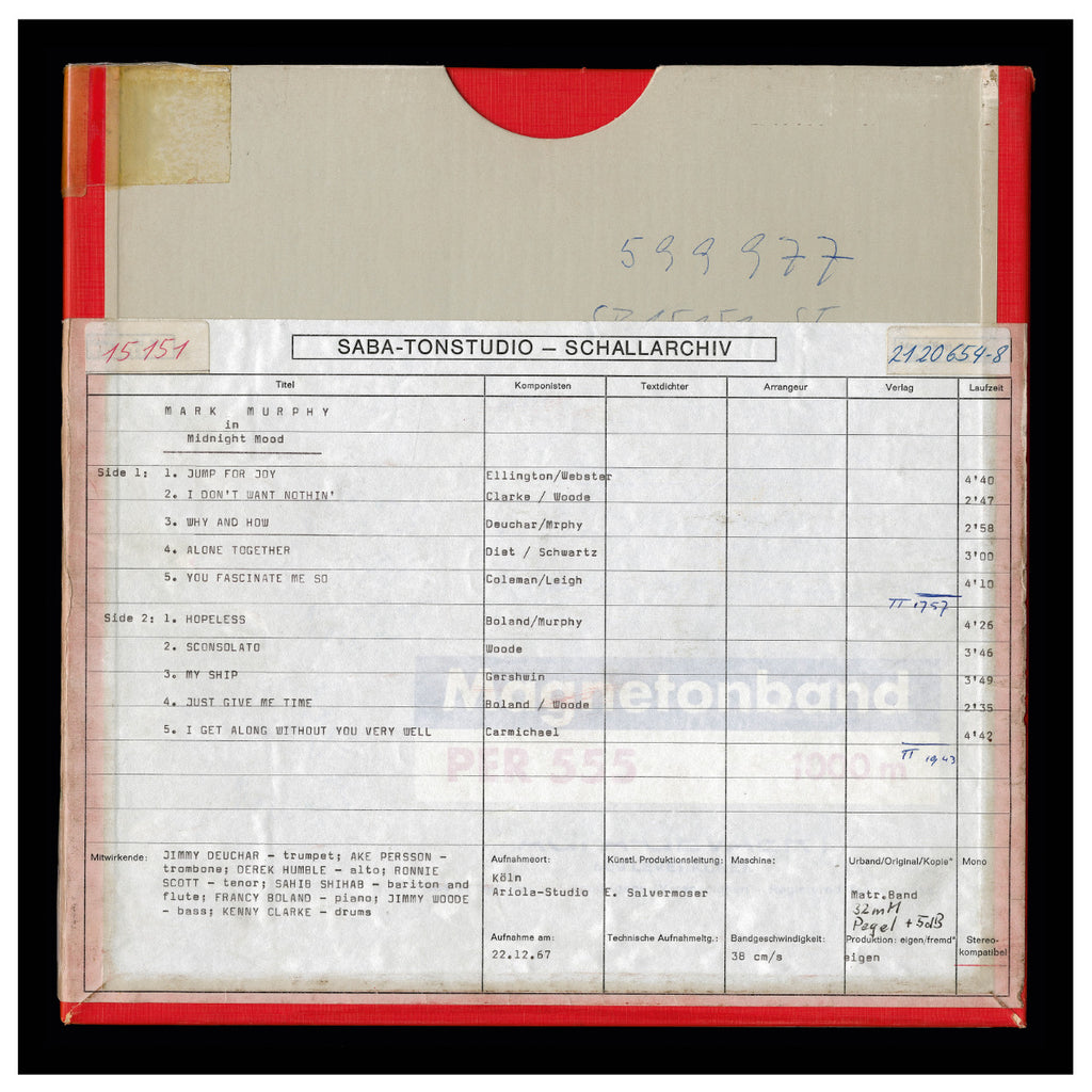 Mark Murphy Midnight Mood Original Master Tape