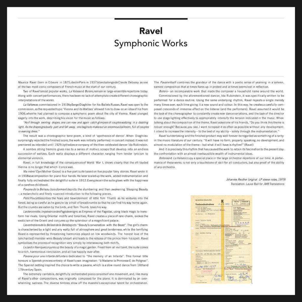 Maurice Ravel Bolero Inlay