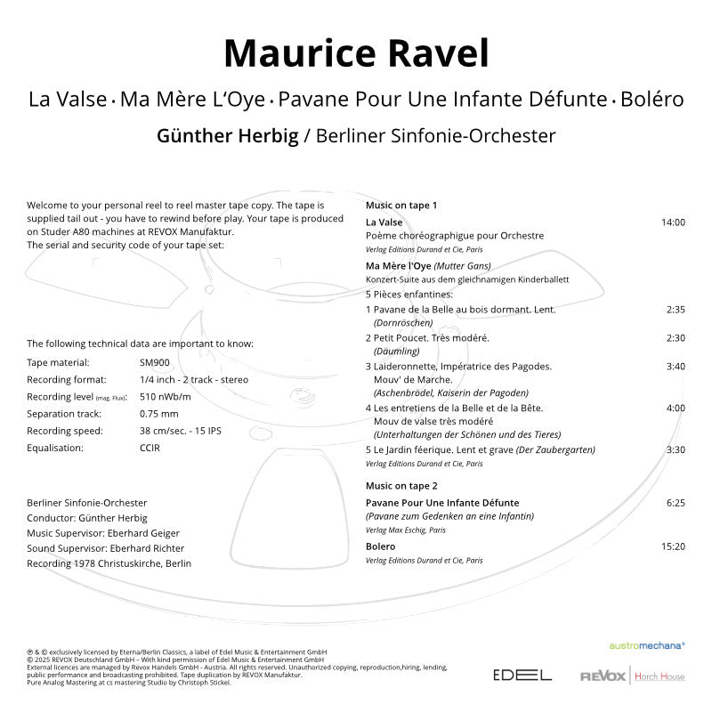 Maurice Ravel Bolero Credits