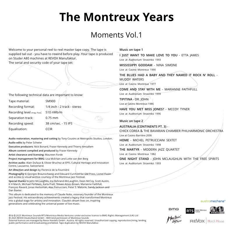 The Montreux Years Moments Vol. 1 Credits