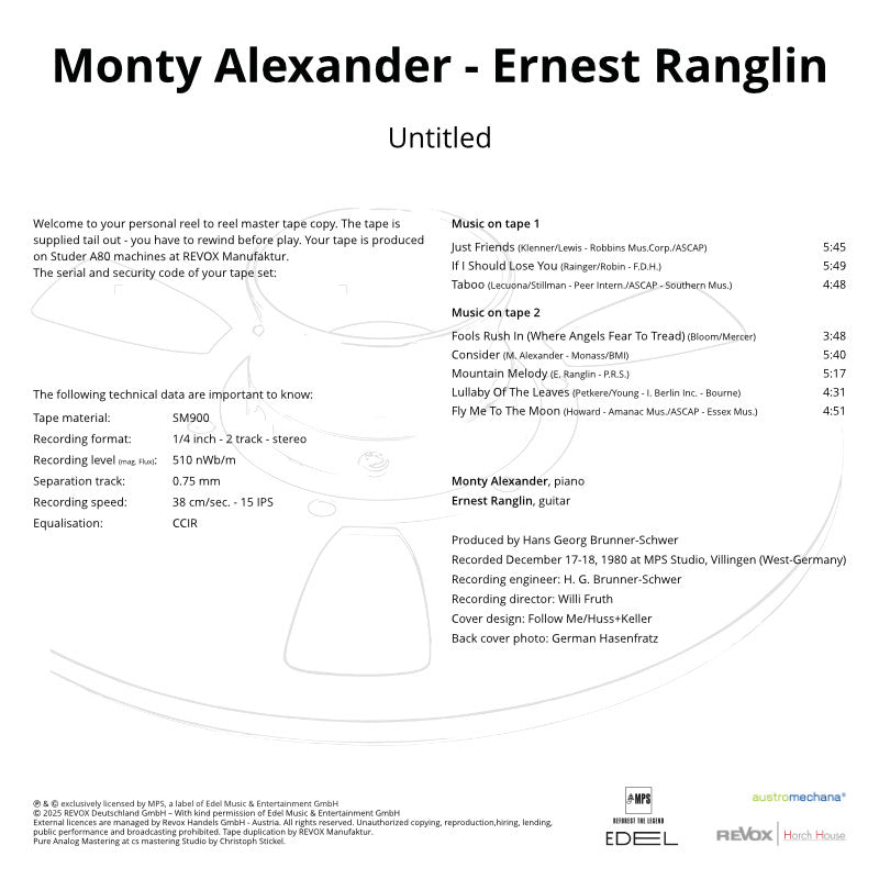Monty Alexander and Ernest Ranglin Untitled Credits