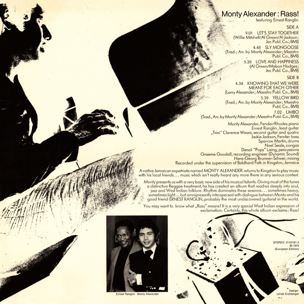Monty Alexander featuring Ernest Ranglin Rass! Cover Backside