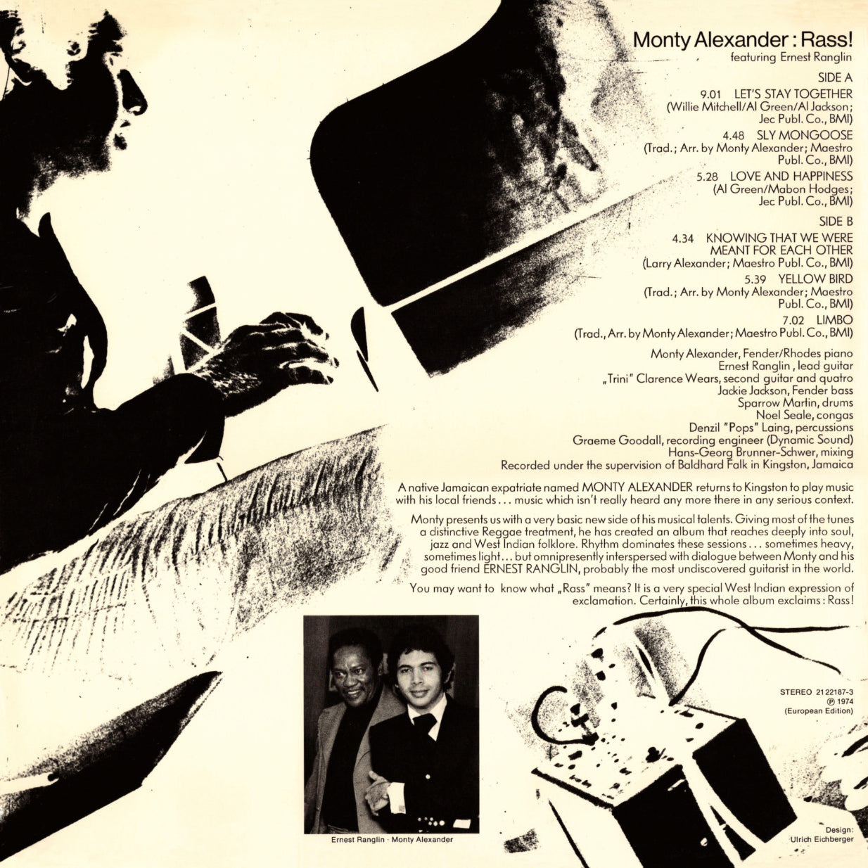 Monty Alexander featuring Ernest Ranglin Rass! Cover Backside