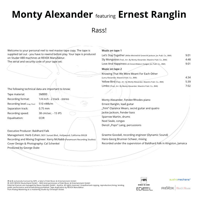 Monty Alexander featuring Ernest Ranglin Rass Credits