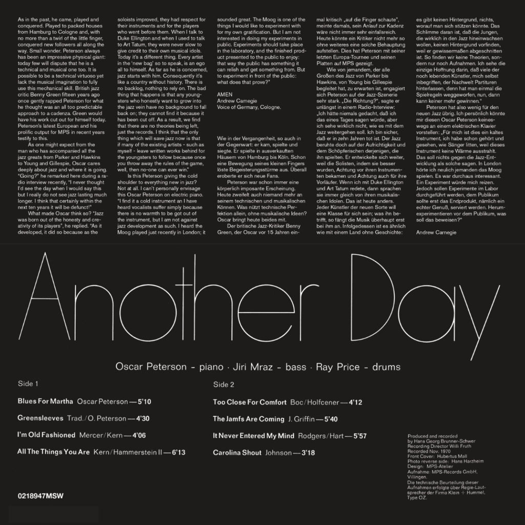 Oscar Peterson - Another Day