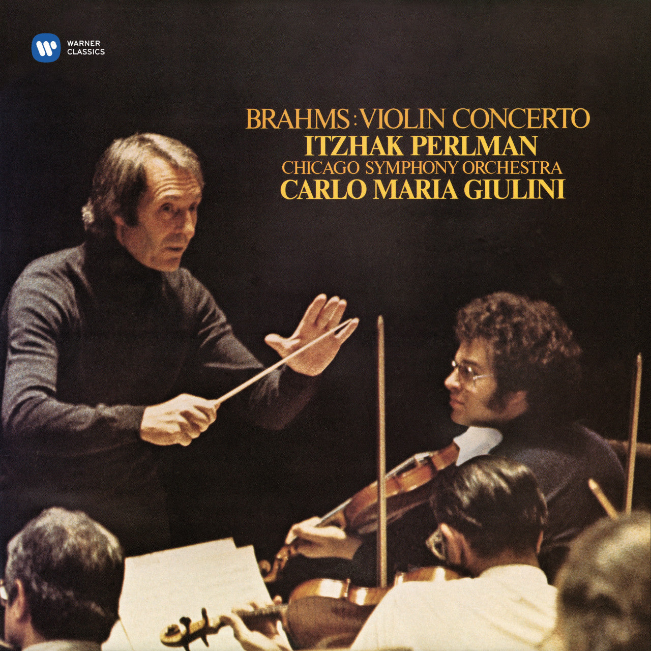 Itzhak Perlman Brahms Violin Concerto Cover