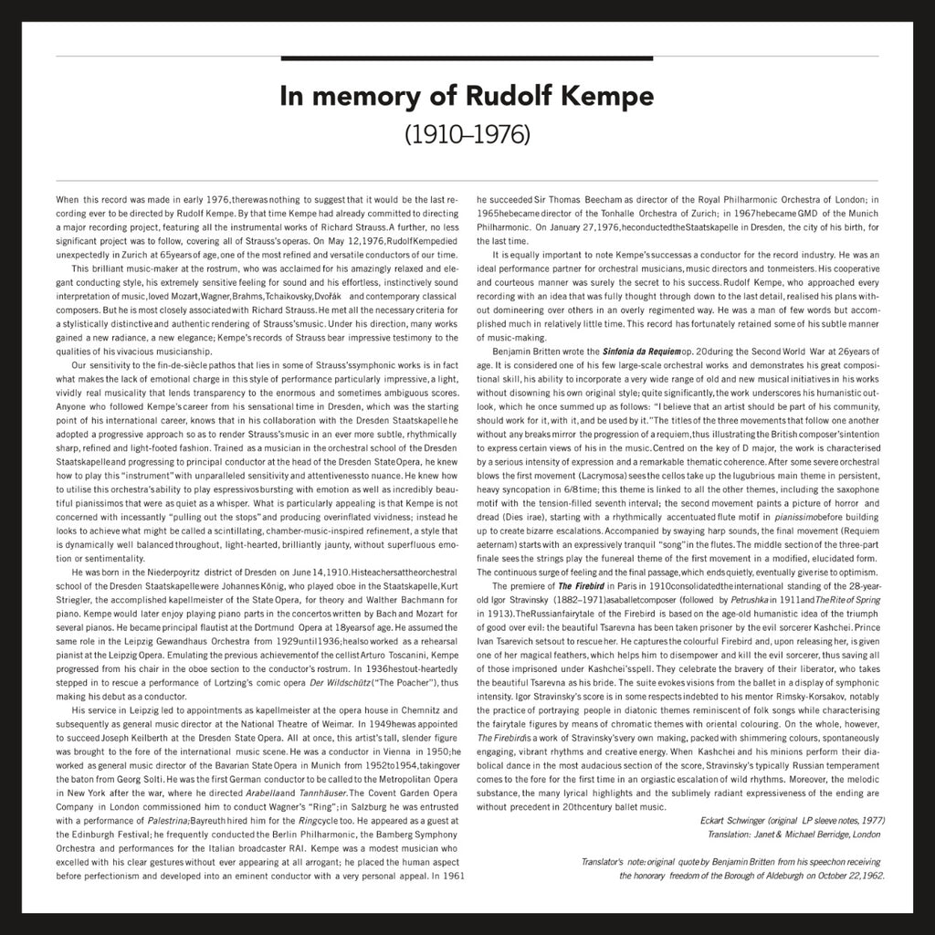 Rudolf Kempę Strawinski Britten Inlay