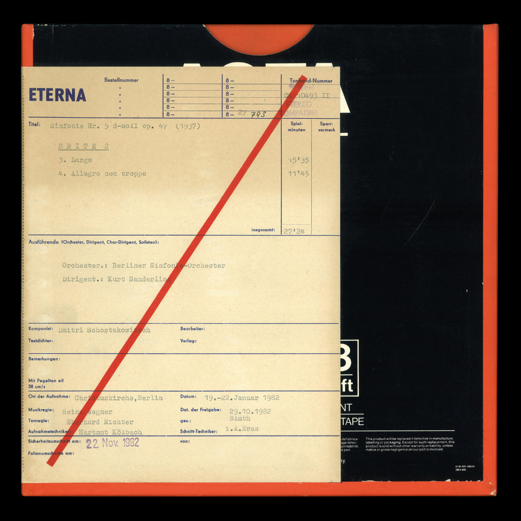 Kurt Sanderling Dimitri Schostakowitsch Symphony No 5 Original Master Tape 2