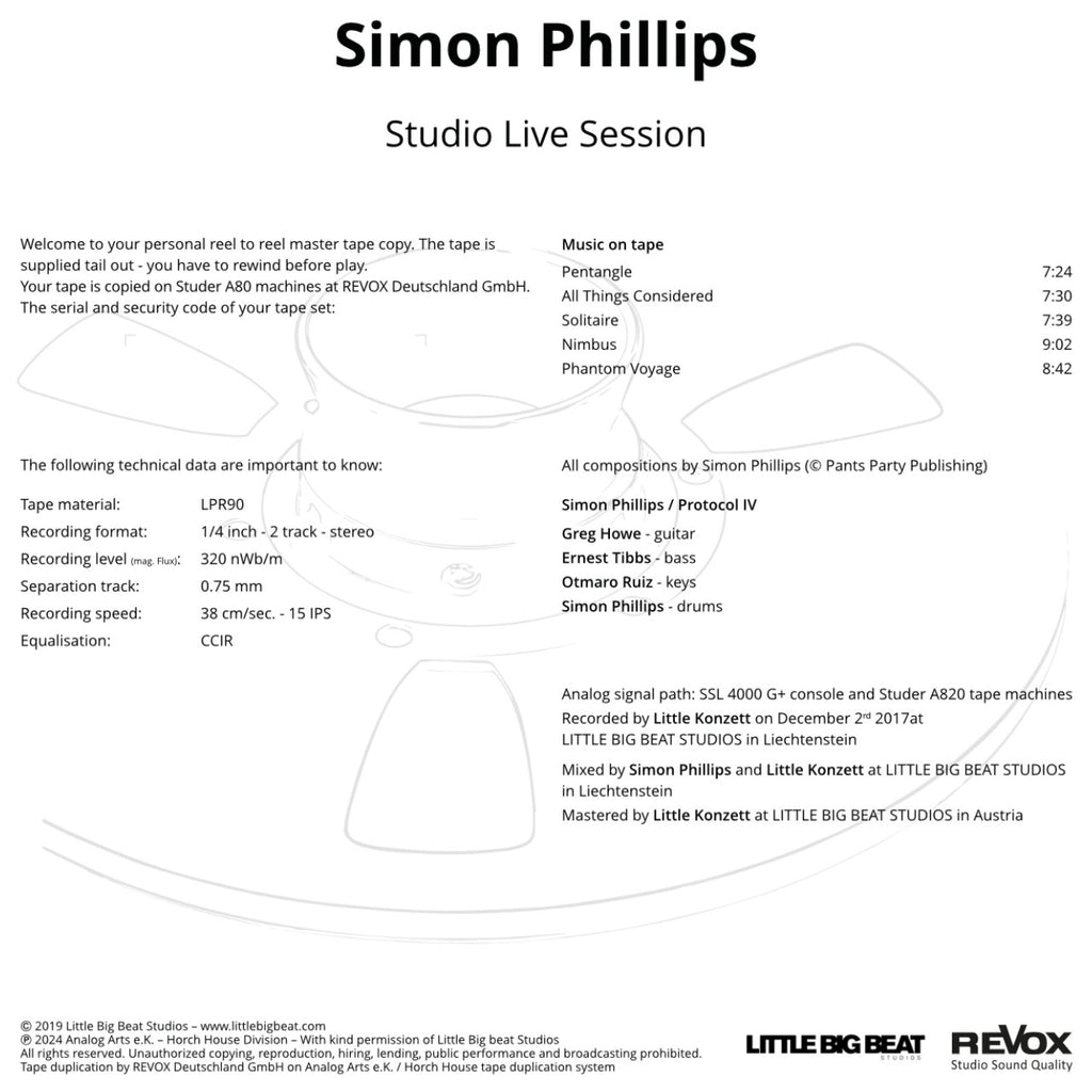 Simon Phillips - Studio Live Session