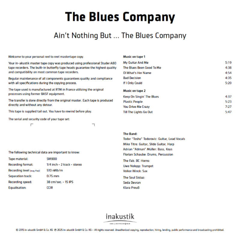 The Blues Company - Ain't Nothing But...