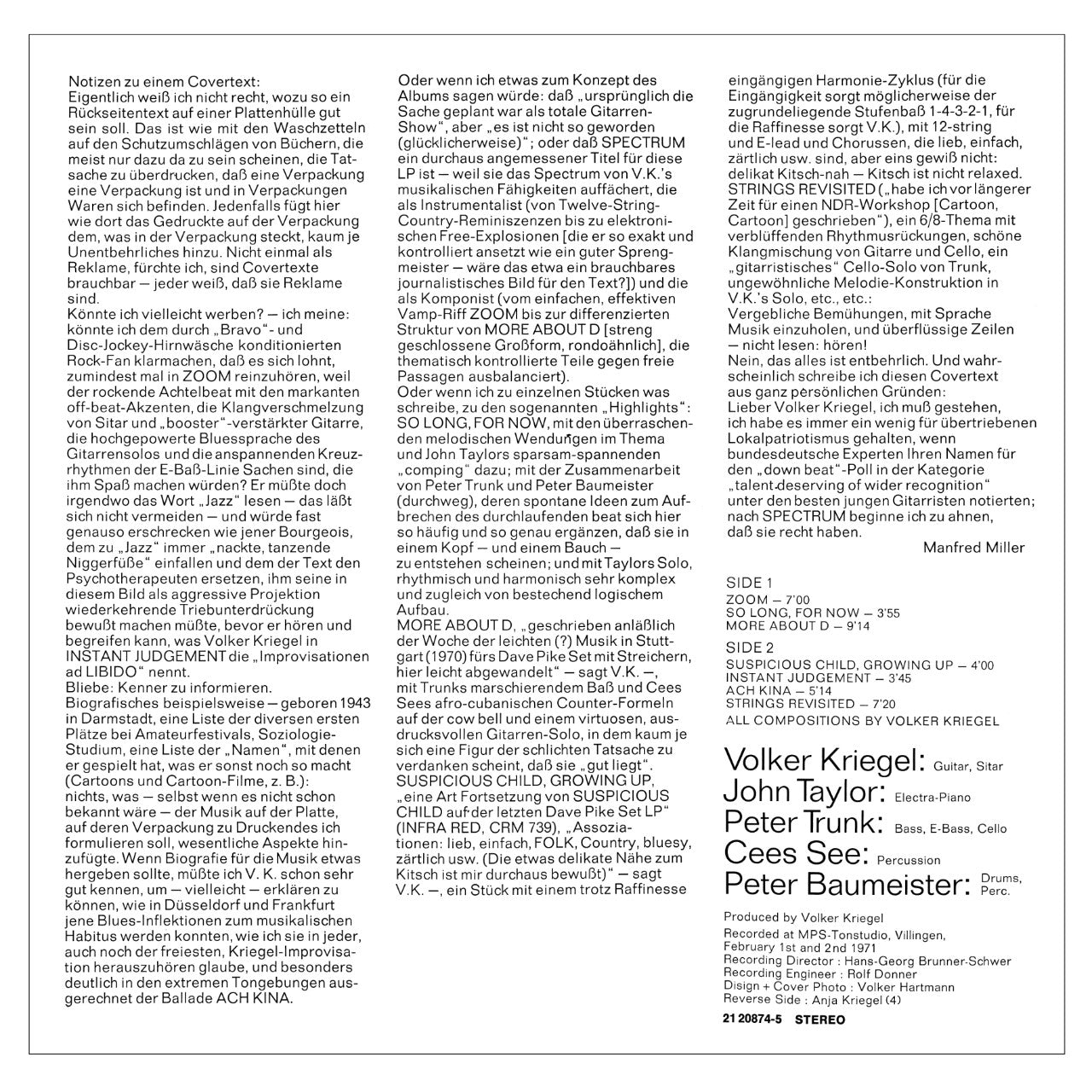 Volker Kriegel Spectrum Inlay 1