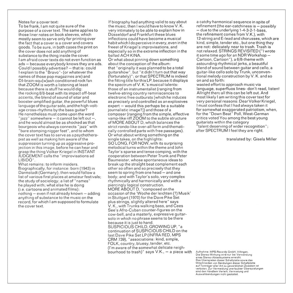 Volker Kriegel Spectrum Inlay 2